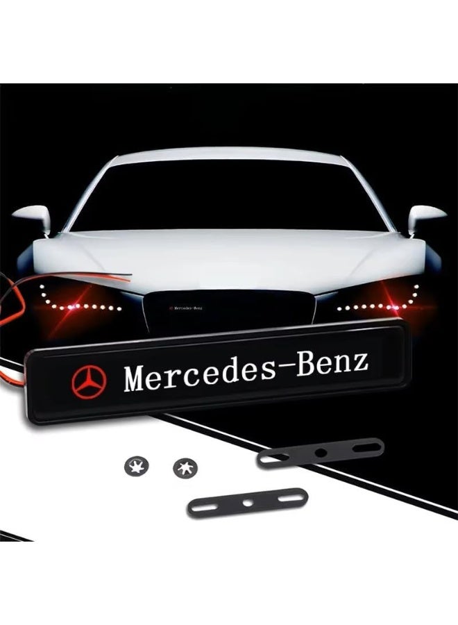 Vierex Car Front Hood Grille LED Emblem Light for Mercedes B -e n z AMG | Waterproof Decorative Badge Logo Light for W205 W204 W203 W211 W212 W213 W210 W124 W201 and More | 12V Front Grille Decoration Lamp - Image 1