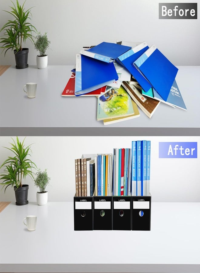 Limitliho Magazine Holde, Magazine File Holder for Home, Office, Desk, 10.6'' H×10.2'' L ×3.5''W Magazine Storage Box (Black, 2) - Image 5