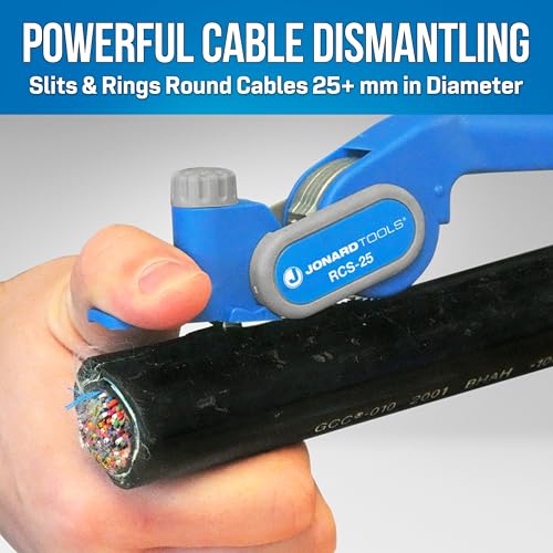 Jonard Tools RCS-25 Ratcheting Cable Slitter-Ratcheting Cable Slitter for Heavy-Duty Cables – Adjustable Cutting Depth, Replaceable Blade, and Precision Markings - Image 2