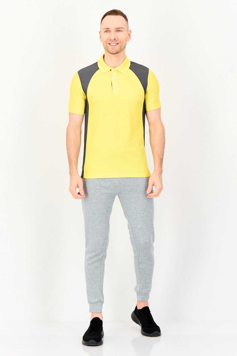 PUMA Men Regular Fit Short Sleeve Training Polo Shirt, Yellow - Image 3