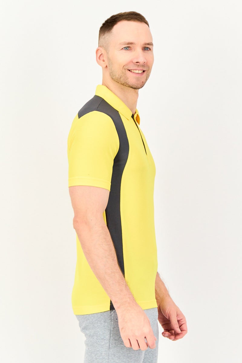 PUMA Men Regular Fit Short Sleeve Training Polo Shirt, Yellow - Image 2