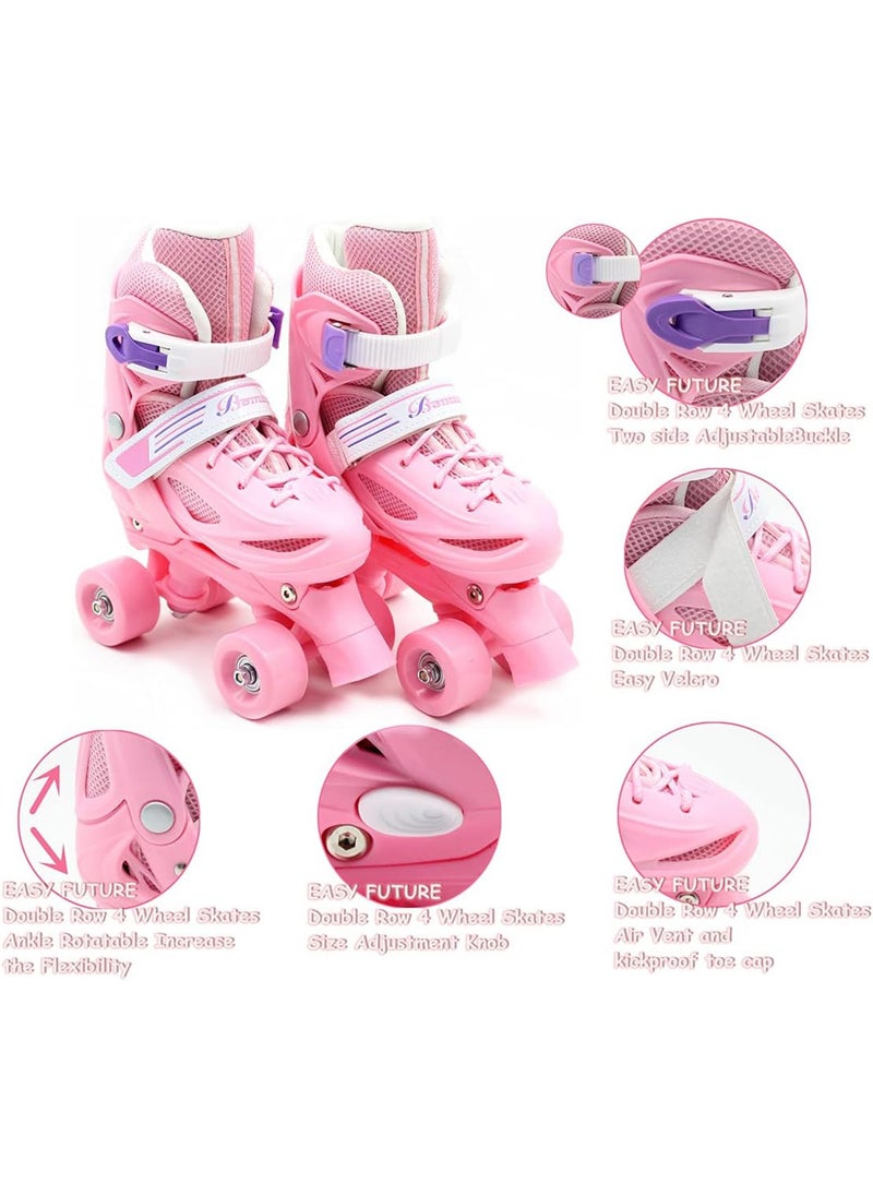 Generic - Double row roller skates  Fast Comfortable and Stylish Skates 4 wheels shoes - Image 1