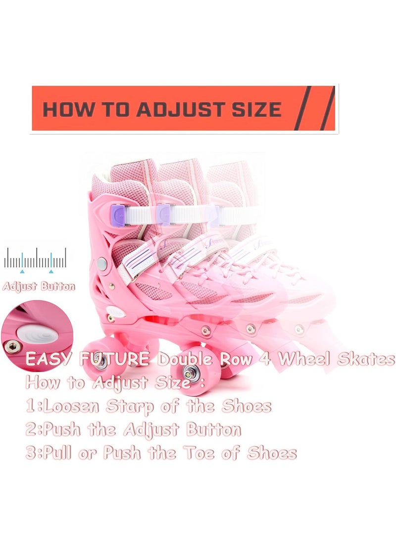 Generic - Double row roller skates  Fast Comfortable and Stylish Skates 4 wheels shoes - Image 1