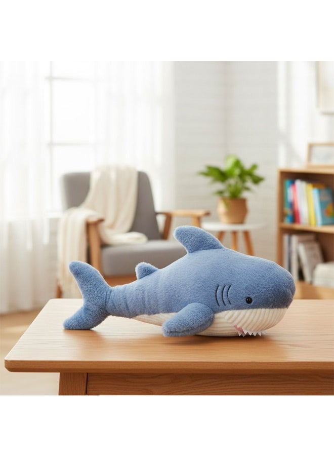DANUBE HOME 55cm Blue Baby Shark Plush Toy – Soft & Cuddly Stuffed Shark for Toddlers and Kids | Cute Ocean Animal Toy, Nursery Decor & Gift Idea - Image 1
