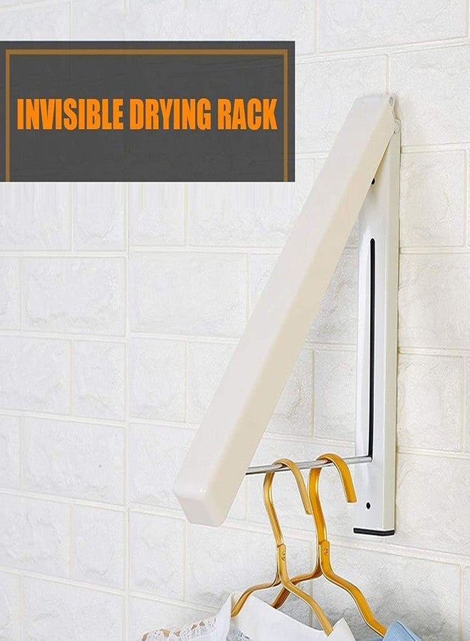 ENNCOZY Wall Mountable Hidden Type Plastic Clothes Hanger Drying Rack Stand, 1 Count - Image 5