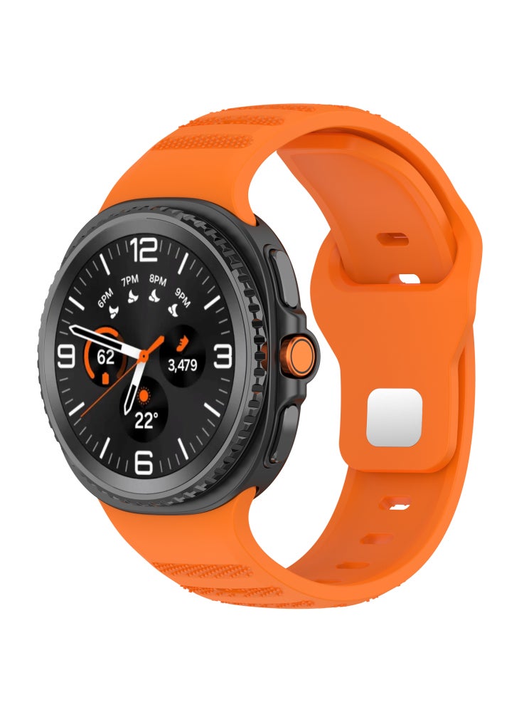 Replacement Strap for Samsung Galaxy Watch8 44mm/40mm/Watch8 Classic 46mm Dot Pattern Silicone Watch Band - Orange - Image 5