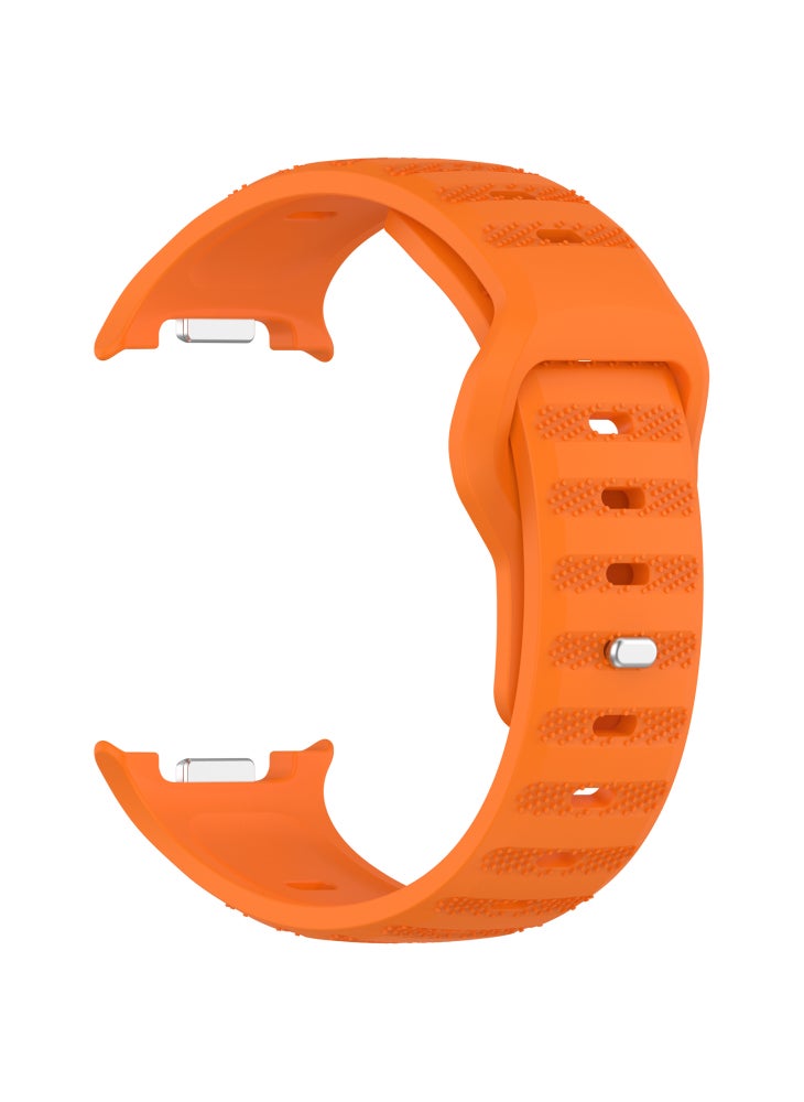 Replacement Strap for Samsung Galaxy Watch8 44mm/40mm/Watch8 Classic 46mm Dot Pattern Silicone Watch Band - Orange - Image 3
