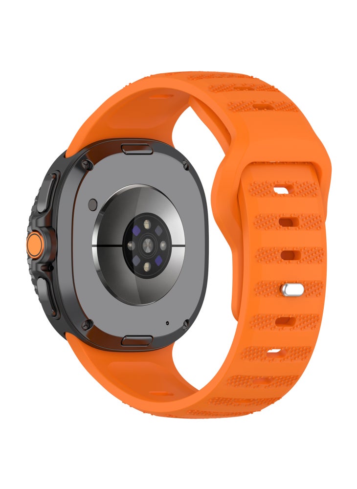 Replacement Strap for Samsung Galaxy Watch8 44mm/40mm/Watch8 Classic 46mm Dot Pattern Silicone Watch Band - Orange - Image 1