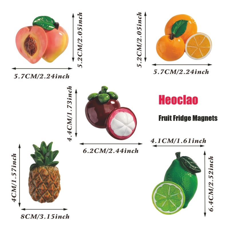 2D Flat 10pcs Cute Fruit Appliance Magnets Set Magnetic Decor For Dishwasher Refrigerator Whiteboard Fun Kitchen And Office Additions Christmas Gift Flat Magnetic Fruit Decoration - Image 2