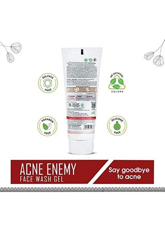AYOUTHVEDA - Acne Enemy Face Wash Gel; Fights Acne Removes Surface Bacteria & Impurities; Garcinia Green Tea Orange Indian Madder (Pack Of 1 100 Ml) - Image 1