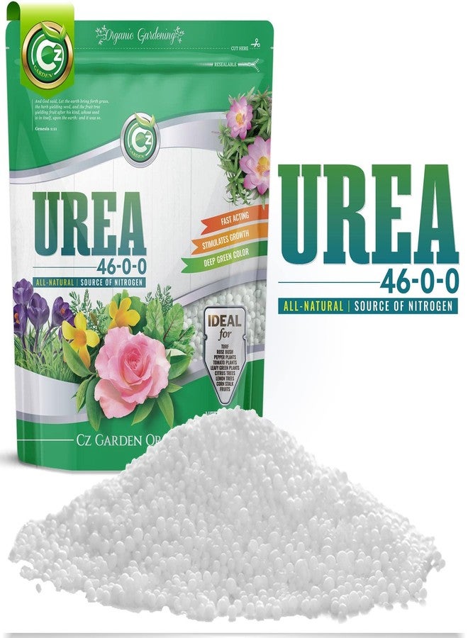 Cz Garden Supply سماد اليوريا من سي زد جاردن سبلاي 46-0-0، صنع في الولايات المتحدة الأمريكية، غذاء نباتي للزهور الداخلية والخارجية - يعزز النمو الكثيف - الخس، والمروج الخضراء، والفواكه، والخضراوات، وأشجار الحمضيات، وحبيبات الصبغة. - Image 1