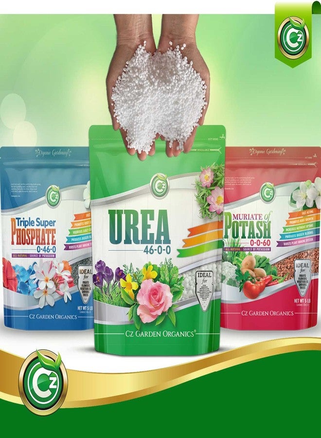 Cz Garden Supply سماد اليوريا من سي زد جاردن سبلاي 46-0-0، صنع في الولايات المتحدة الأمريكية، غذاء نباتي للزهور الداخلية والخارجية - يعزز النمو الكثيف - الخس، والمروج الخضراء، والفواكه، والخضراوات، وأشجار الحمضيات، وحبيبات الصبغة. - Image 3