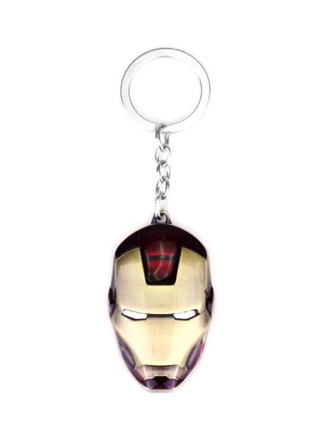 NIBEMINENT Avengers Iron Man Mask Keychain Ring Gold/Brown/Silver