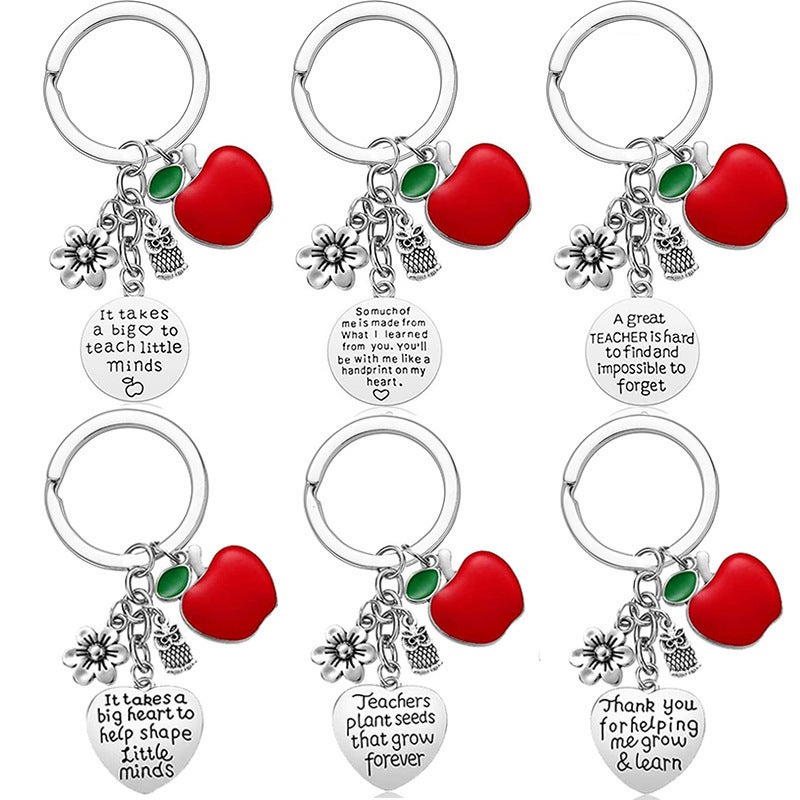 Apple Keychain Teacher Apparel Teacher'S Day Gift Keychain - Image 2
