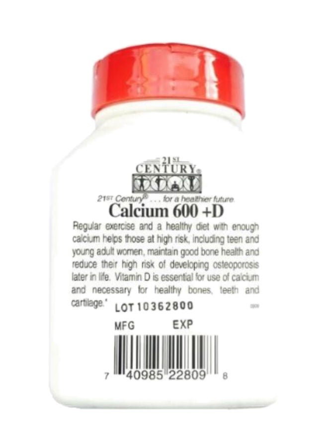 21st Century Calcium 600+D Caplets 75's - Image 1