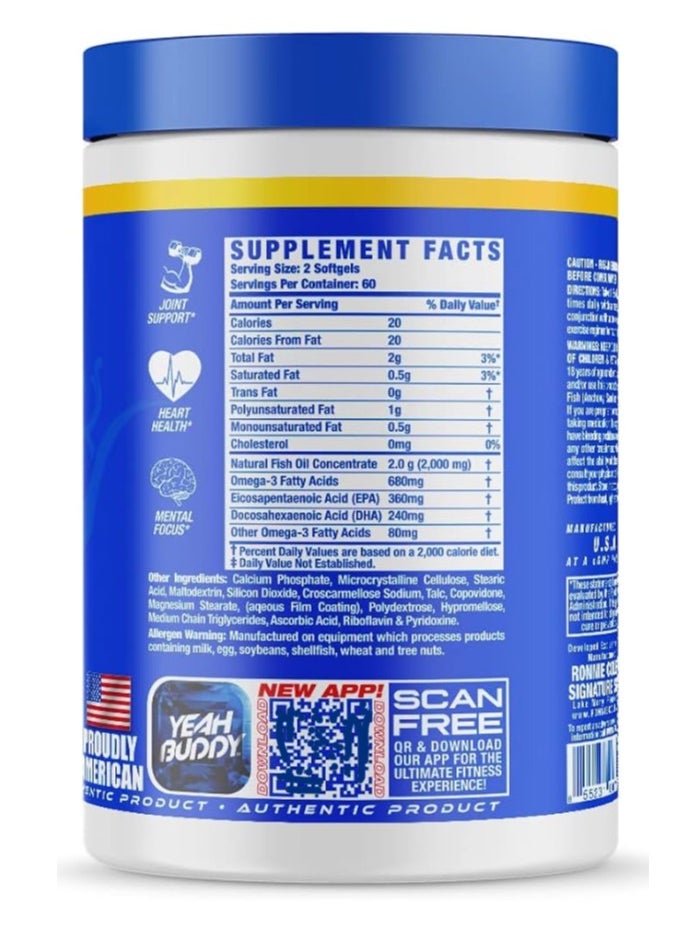 RONNIE COLEMAN Omega 3 XS 120 Softgels  - Image 3