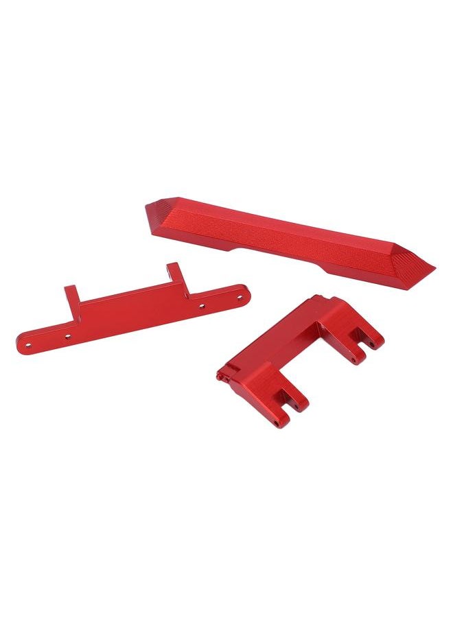 Thoraya RC Rear Bumper Kit Aluminum Alloy Rear Bumper Replacement Parts for Axial SCX24 1/24 RC Crawler Red  - Image 3