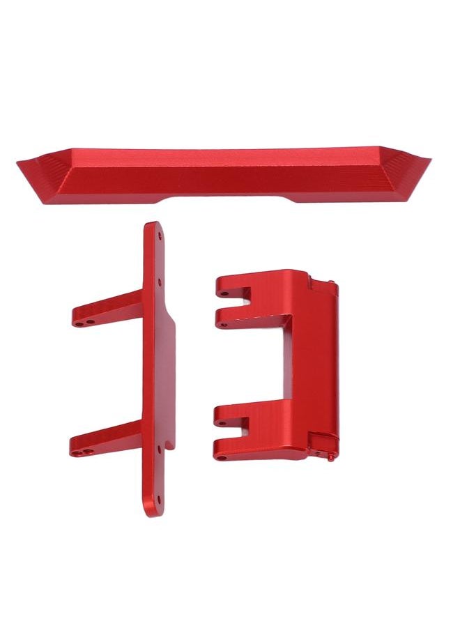 Thoraya RC Rear Bumper Kit Aluminum Alloy Rear Bumper Replacement Parts for Axial SCX24 1/24 RC Crawler Red  - Image 2