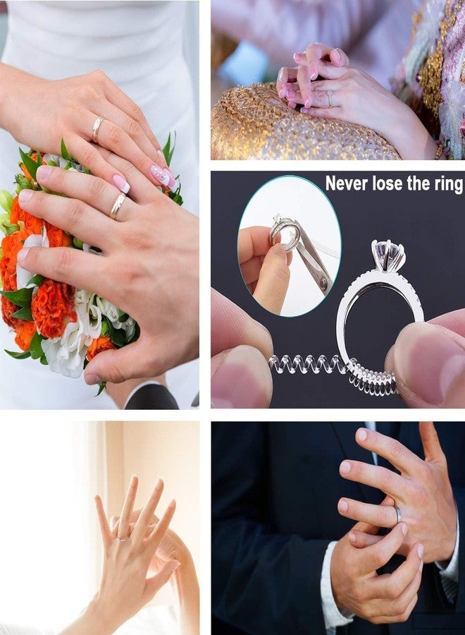 CLICKSY Ring Sizer Adjuster For Loose Rings For Women Men Tightener Resizer Fit Spiral Silicone Ring Adjuster for Loose Rings Pack of 4 - Image 3