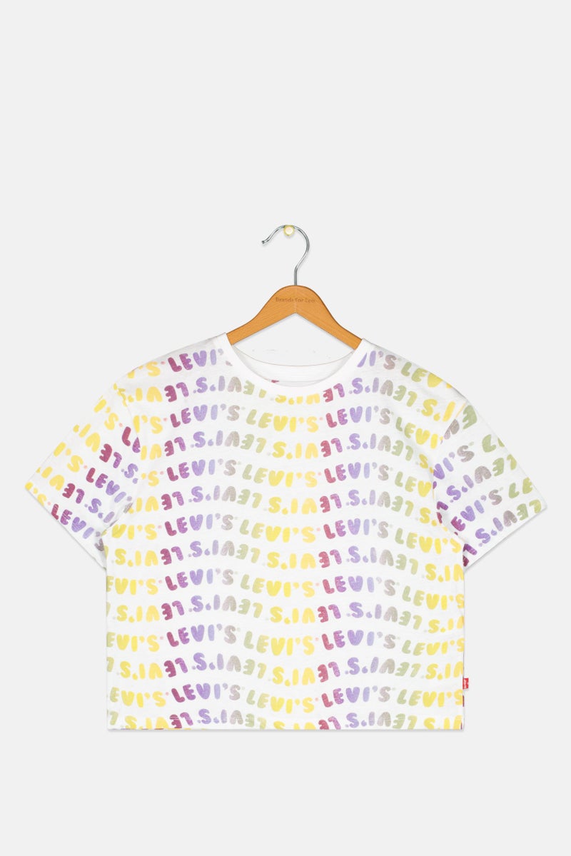 Levi's Toddlers Girl Short Sleeve Graphic Print T-Shirt, Multicolor - Image 1