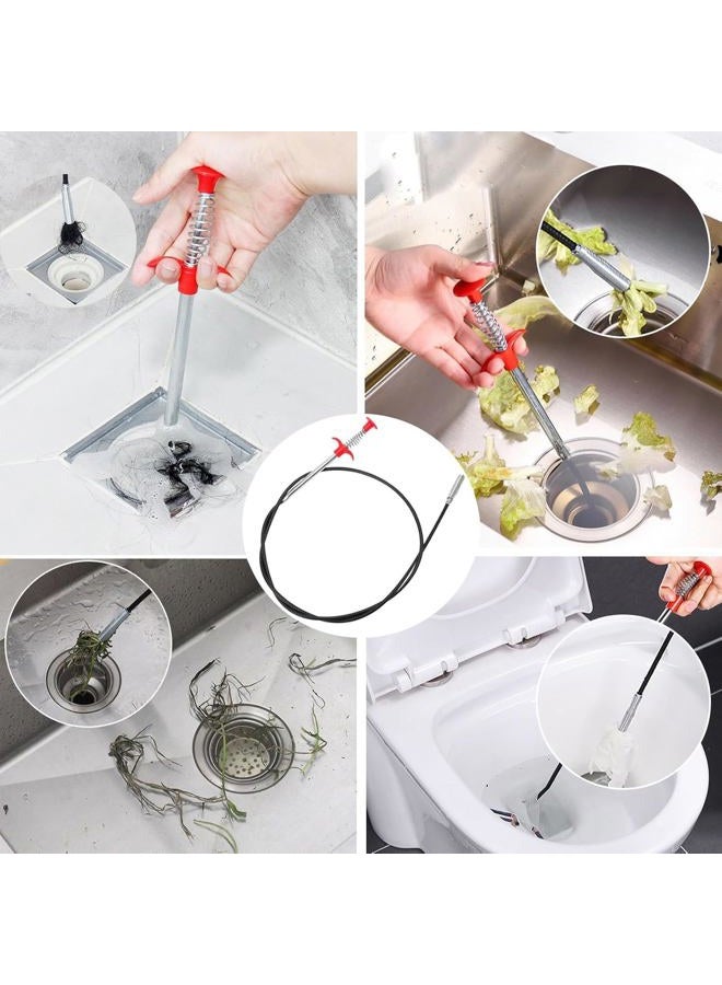 SHUOGUO Drain Snake,116 inch Flexible Grabber Claw Pick Up Reacher Tool,Drain Clog Remover - Gutter Cleaning Tools for Home Sink, Bathroom Tub,Drain, Toilet, Tight Spaces - Image 5