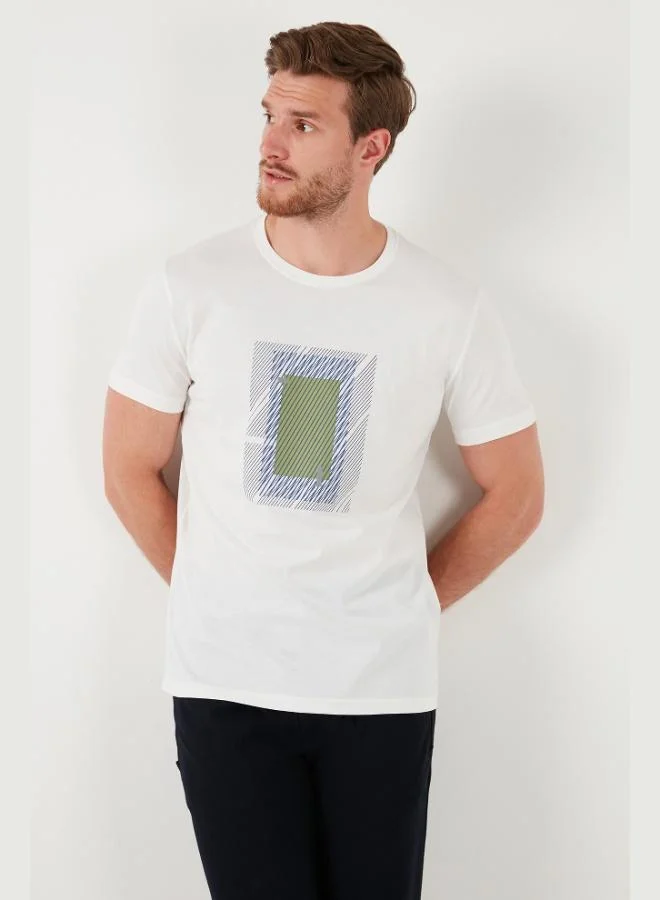 بوراتي تيشيرت رجالي قطن بياقة دائرية بقصة ضيقة من بوراتي