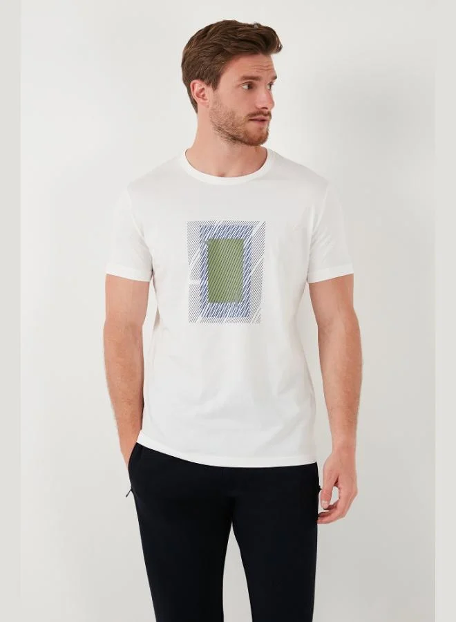 Buratti  Buratti Cotton Slim Fit Crew Neck T Shirt Men's T SHIRT 646R7930 for Men | Best Price UAE