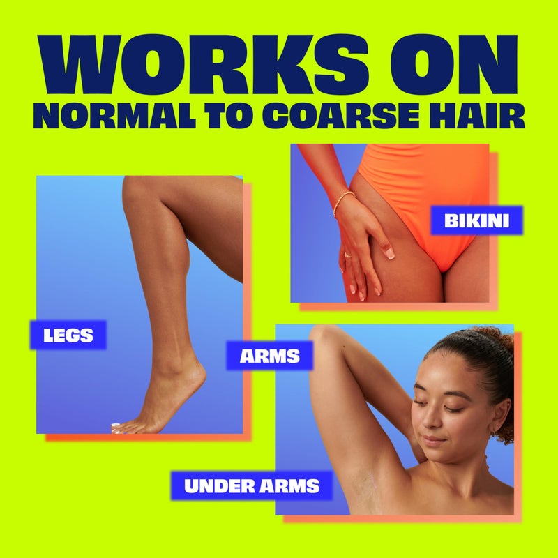 Nair كريم الاستحمام لإزالة الشعر من نير بزيت الأرجان المغربي وزهر البرتقال، كريم إزالة شعر الجسم للنساء، 12 أونصة - Image 3