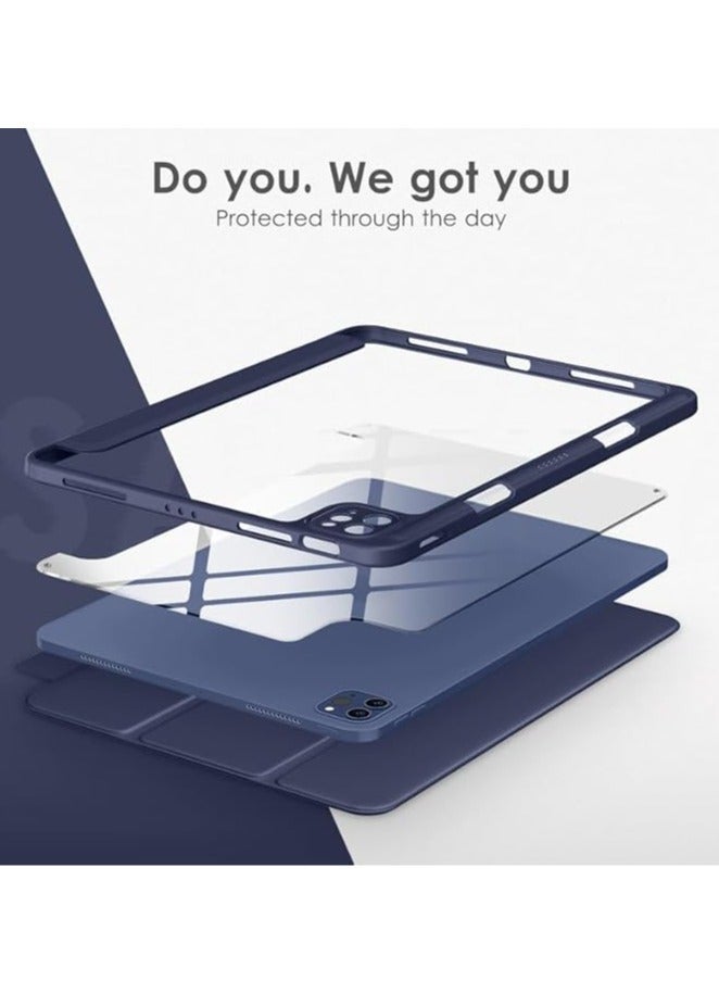 Raxoom Premium Acrylic iPad Case with Pencil Holder - 2024 New All-Around Bend-Proof Protection, High Drop Resistance, Fingerprint Resistant, 360Â° Coverage, Anti-Scratch Diamond Clear Back, Auto Sleep/Wake - Image 3