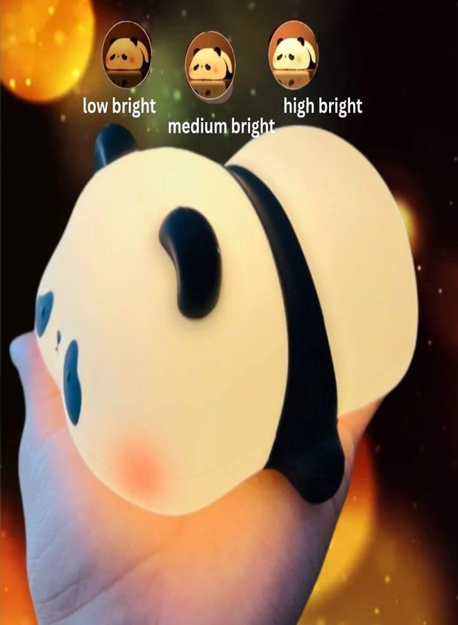 MODINITY Silicone Panda Touch Lamp Night Light for Kids Lover Gifts for Teen Girls Boys Nightlight Lamp Cute Aesthetic Baby Room Decor Gifts for Girlfreinds (Sleeping Panda) - Image 4