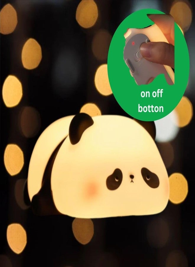 MODINITY Silicone Panda Touch Lamp Night Light for Kids Lover Gifts for Teen Girls Boys Nightlight Lamp Cute Aesthetic Baby Room Decor Gifts for Girlfreinds (Sleeping Panda) - Image 5