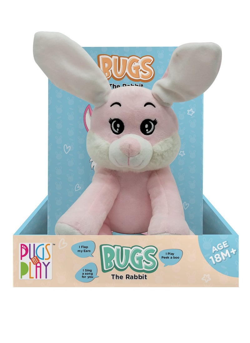 PUGS AT PLAY Pugs At Play Peek A Boo Bugs 10-Inches, Battery Operated | Interactive Plush Toy  - Image 1