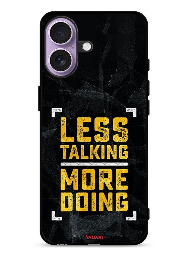 Tolwak Apple iPhone 17 Protective Case Cover Less Talking More Doing - Image 1
