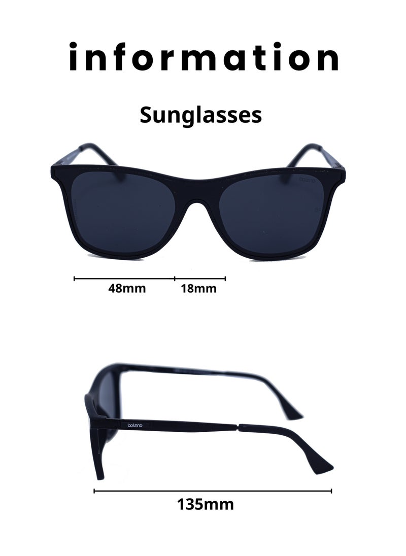 Baleno - Wayfarer Sunglasses with Polarized UV Protection Lenses – Lightweight, Durable Metal Frame for Men & Women, Perfect for Driving, Travel, and Outdoor Activities" - Image 1