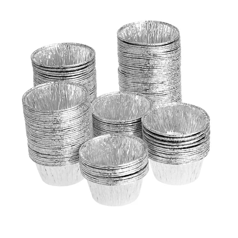 Kunya® Aluminium Foil Disposable Cups Baking Bake Muffin Choco Lava Cupcake Tin Mold Round, 50- Pieces - Image 3