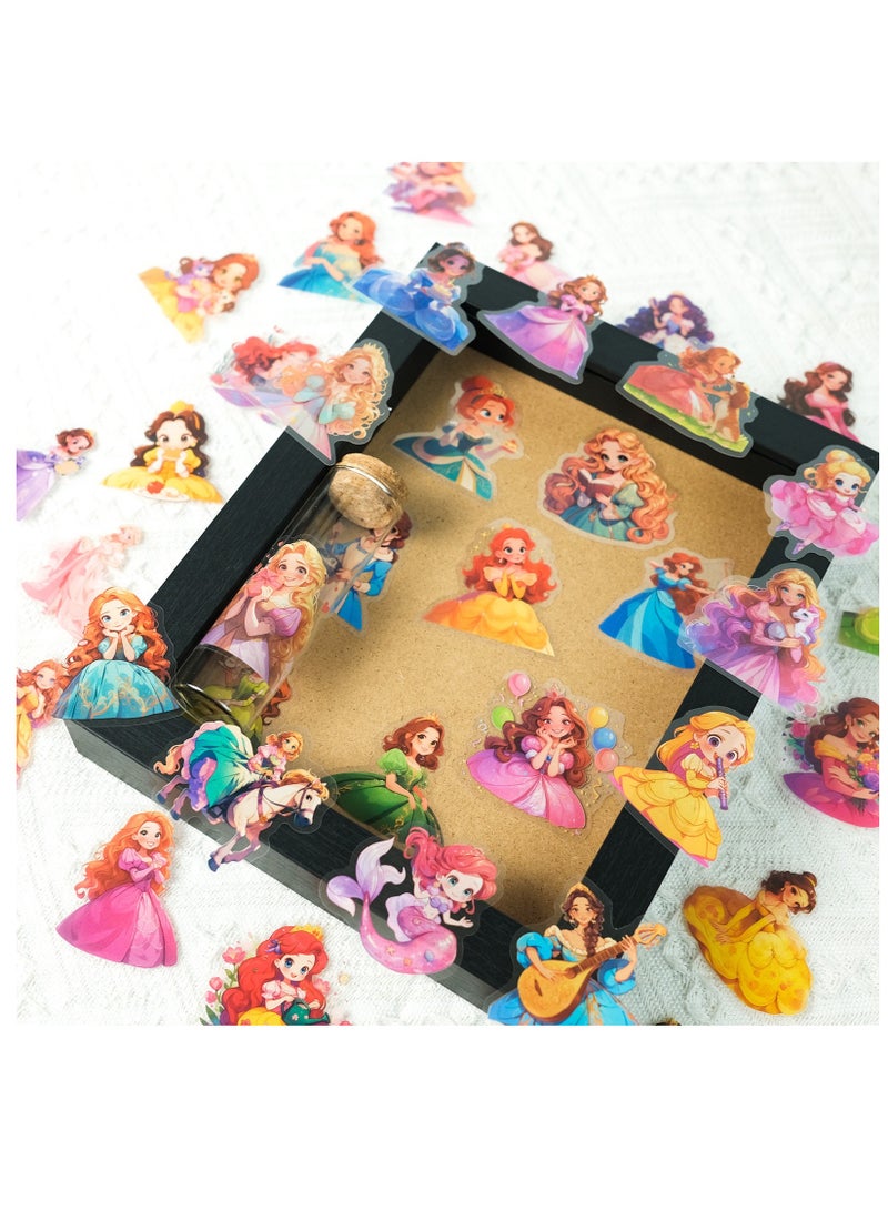 مجموعة ملصقات الحيوانات الأليفة من 50 قطعة من سلسلة أميرات القصص الخيالية، ملصقات زخرفية يدوية الصنع، ملصقات سجل القصاصات، ملصقات مكافأة للأطفال - Image 2