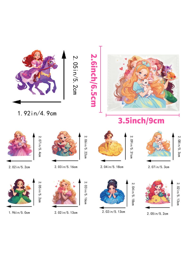 مجموعة ملصقات الحيوانات الأليفة من 50 قطعة من سلسلة أميرات القصص الخيالية، ملصقات زخرفية يدوية الصنع، ملصقات سجل القصاصات، ملصقات مكافأة للأطفال - Image 5