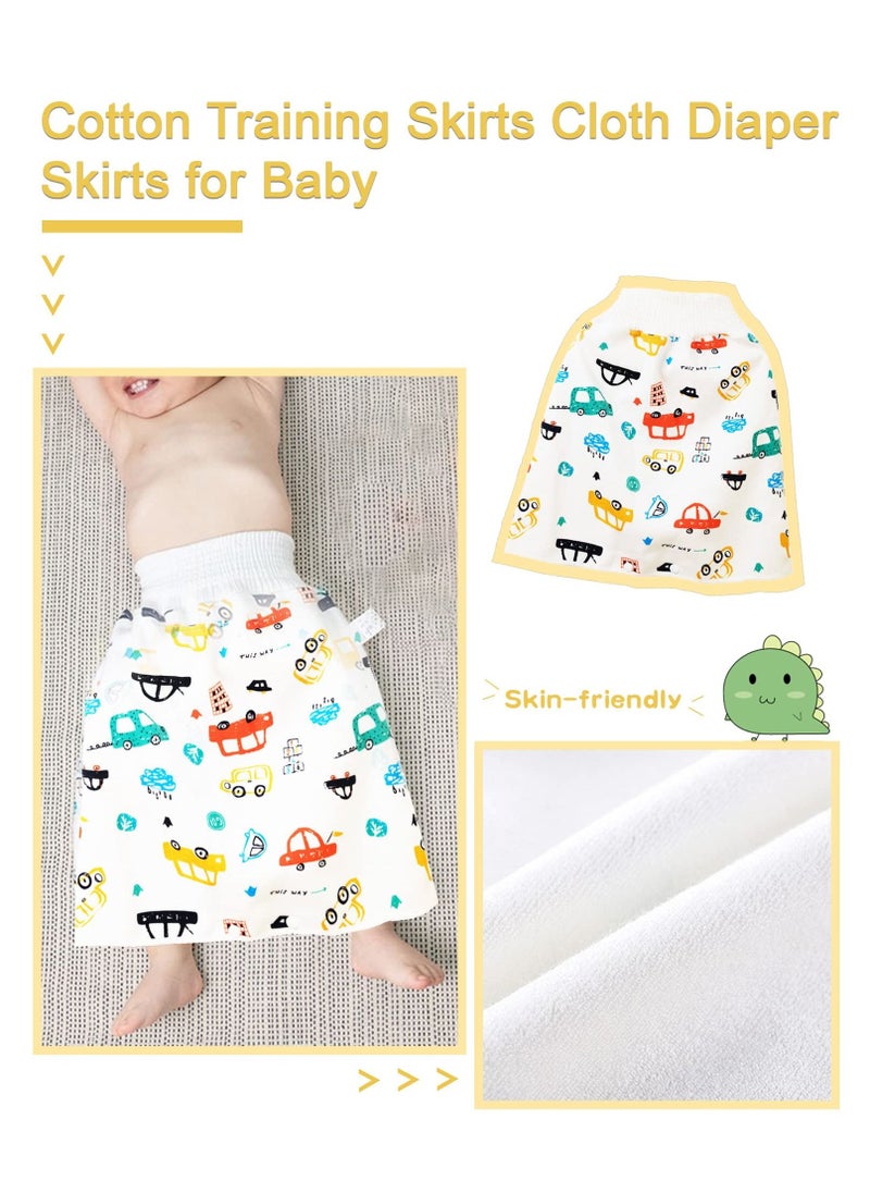 SYOSI 2 Pack Baby Boy Girl Waterproof Cotton Diaper Skirt Shorts Comfy Breathable Potty Training Pants Anti Bed Wetting Clothes for 0-4 Year Old Baby Girls Boys  - Image 4