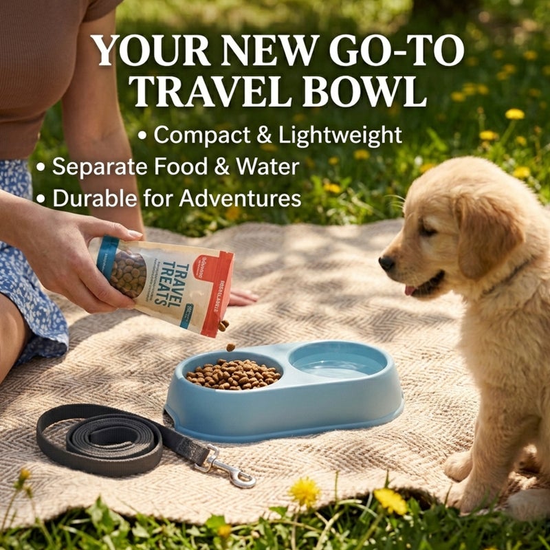 بلاستيك فورت وعاء طعام وماء مزدوج للحيوانات الأليفة من بلاستيك فورتي دانا، وعاء بلاستيكي لإطعام القطط والكلاب الصغيرة، طبق مزدوج لإطعام الحيوانات الأليفة، متين وسهل التنظيف، تصميم مانع للانزلاق، 25 × 14 × 5 سم، ألوان متنوعة - Image 5