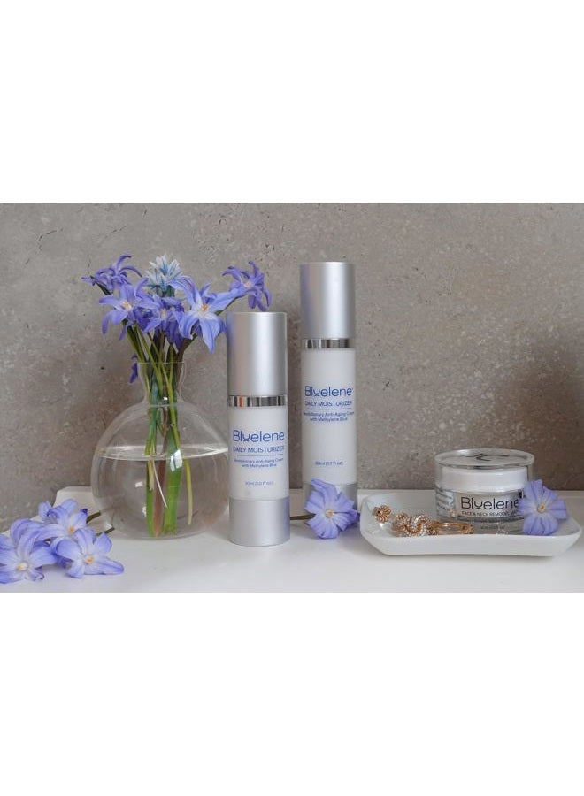 Bluelene Anti Aging Daily Moisturizer, Revolutionary Anti Wrinkle Face Cream with Methylene Blue (50ml) (1.7 Fl Oz). Suitable for Sensitive Skin. - Image 5
