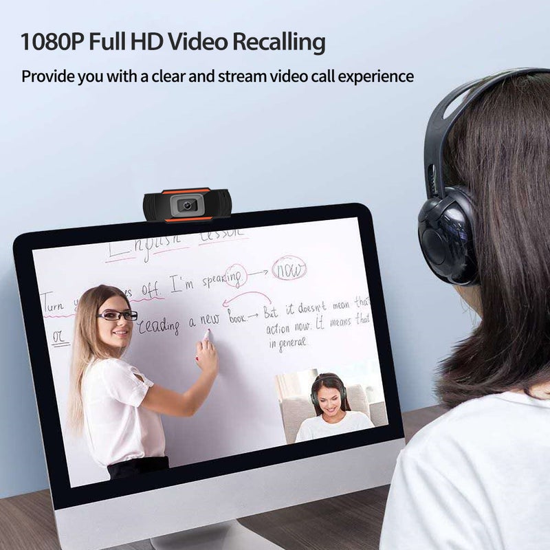 1080P Webcam Auto Focus USB Web Camera Built-in Noise Reduction Microphone for Laptop Desktop - Image 2