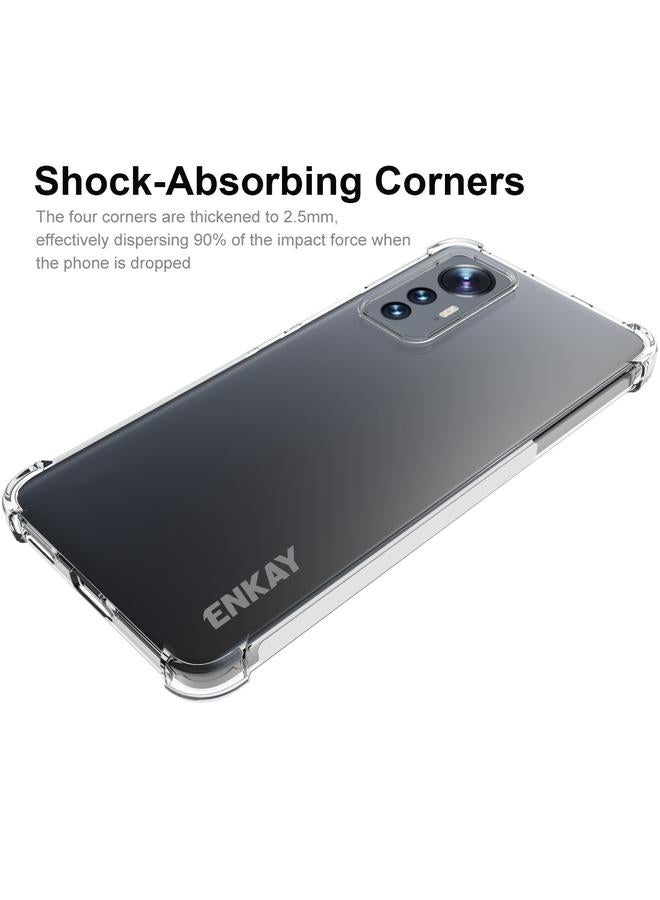 ENKAY Case For Xiaomi 12 Lite Clear TPU Shockproof Phone Case - Image 4