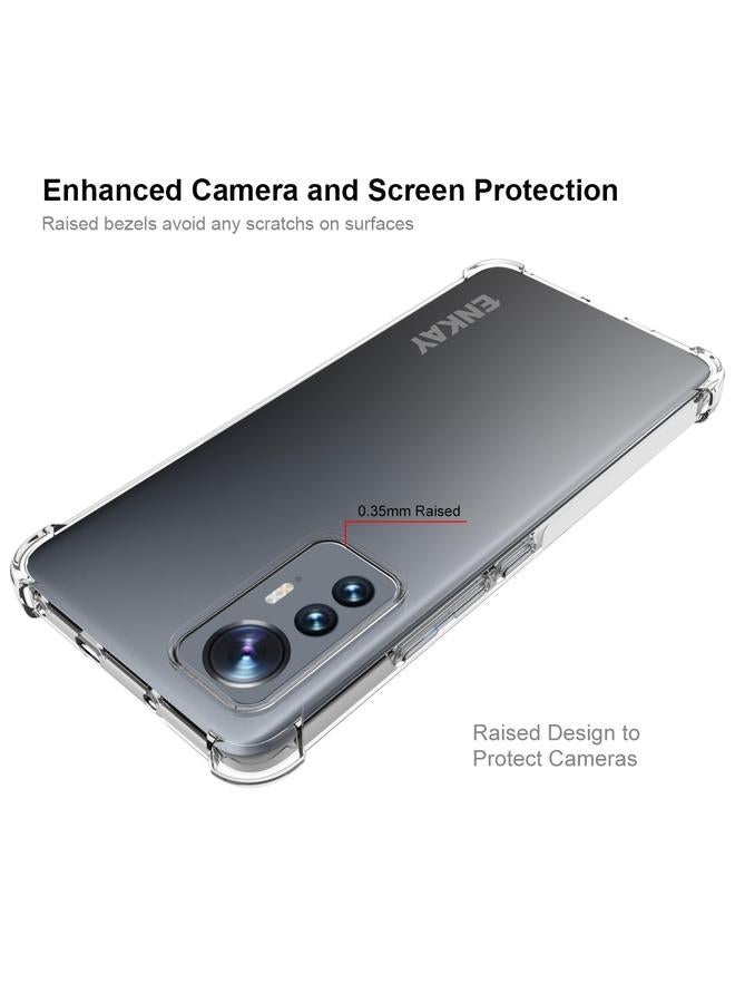 ENKAY Case For Xiaomi 12 Lite Clear TPU Shockproof Phone Case - Image 5