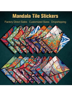 Mandala Style Decorative Tile Stickers, Peel and Stick, 16 Pcs 6 x 6 in Self Adhesive Removable Backsplash, Waterproof for Kitchen, Bathroom, Furniture, Staircase, Home Decor, Retro Art Wall Decals - pzsku/Z02C65F0B46CBF4BCDBEEZ/45/_/1706607451/7d119d7d-acef-4568-be1c-5e9b6ee7eacf