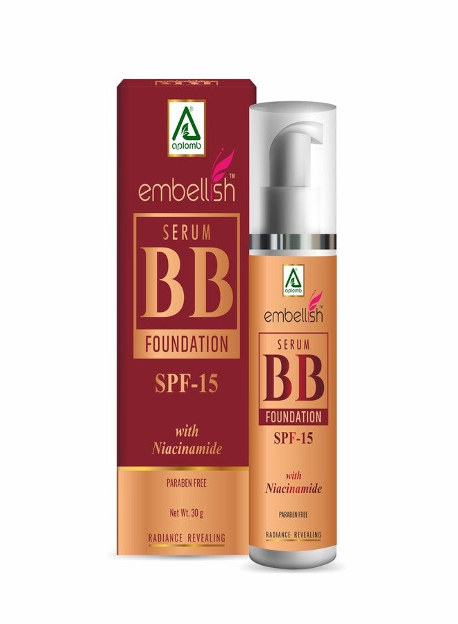 Aplomb Embellish Serum BB Foundation SPF-15 | Natural Coverage for Daily Use | Deep Hydration | Water-Resistant | Sun Protection | Paraben Free (30g) - Image 1