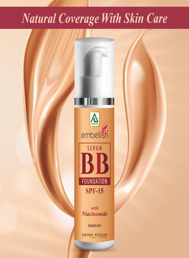 Aplomb Embellish Serum BB Foundation SPF-15 | Natural Coverage for Daily Use | Deep Hydration | Water-Resistant | Sun Protection | Paraben Free (30g) - Image 3