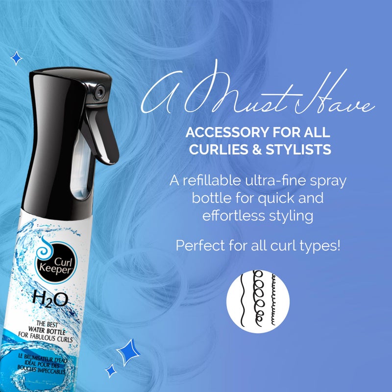 Curl Keeper CURLY HAIR SOLUTIONS Curl Keeper H2O Water Bottle,12oz - Image 2