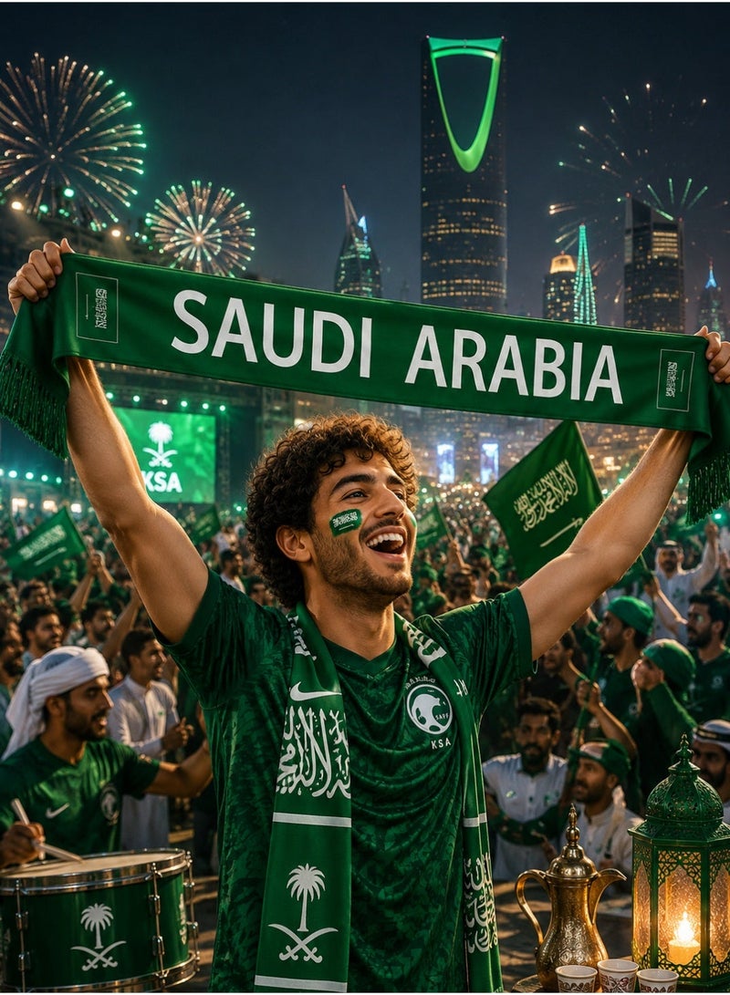 Share the Love Saudi Arabia, Football Fan Scarf - Image 2