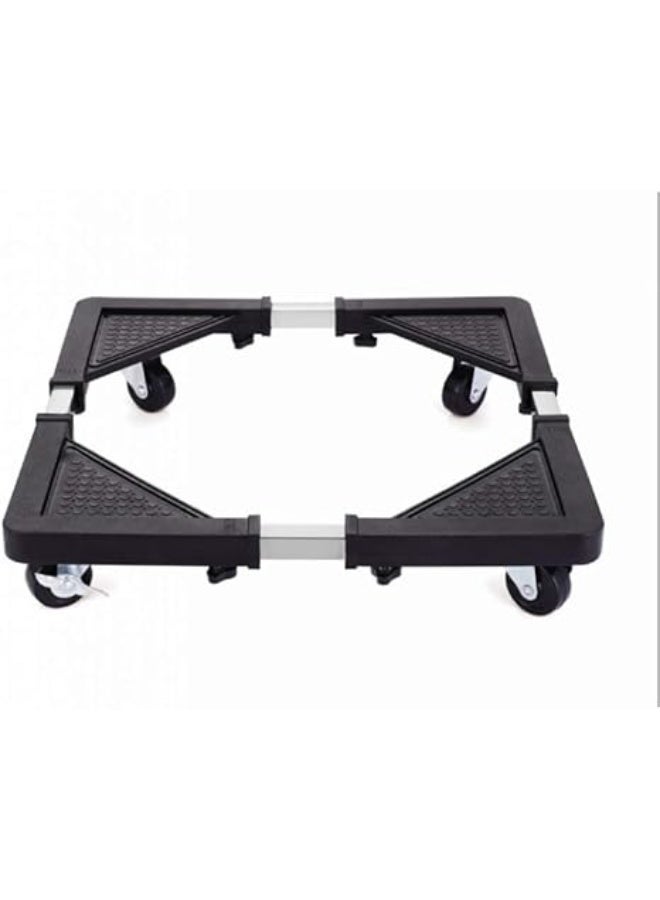 Movable Adjustable Mobile Floor Roller for Freezer Washing Stand Mobile Roller with 4 Locking Wheels - Multifunctional Moving Base for Dryer Washing Machine and Refrigerator - Image 4