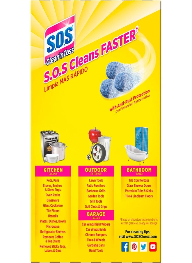 S.O.S Clean n Toss Steel Wool Soap Pads, 15 Count (Pack of 6) - Image 4